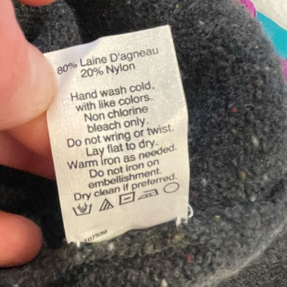 J. Crew Jeweled Donegal Wool Blend Gray Sweater Sz. S - Picture 3 of 7